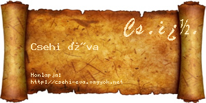 Csehi Éva névjegykártya