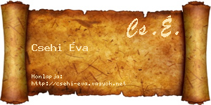 Csehi Éva névjegykártya