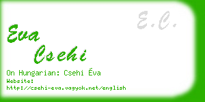 eva csehi business card